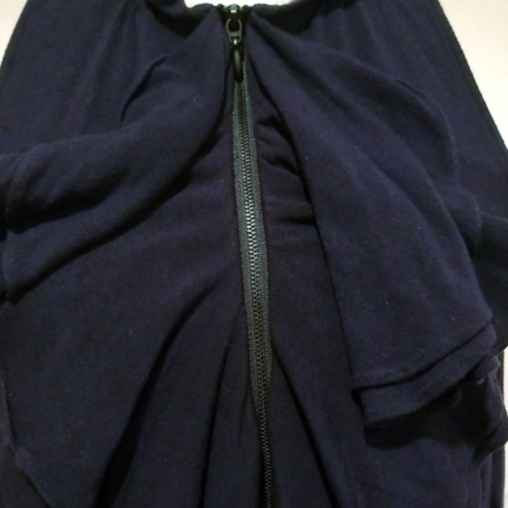 Theory Top Navy Ruffle Haltered Top - Picture 5 of 11